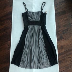 BCBG MAXAZRIA black and grey dress w/ chain straps